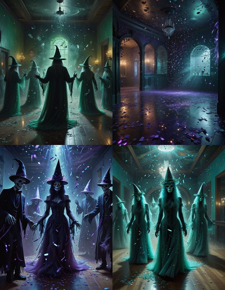 Spooky New Year 2026 Celebration with Ghosts