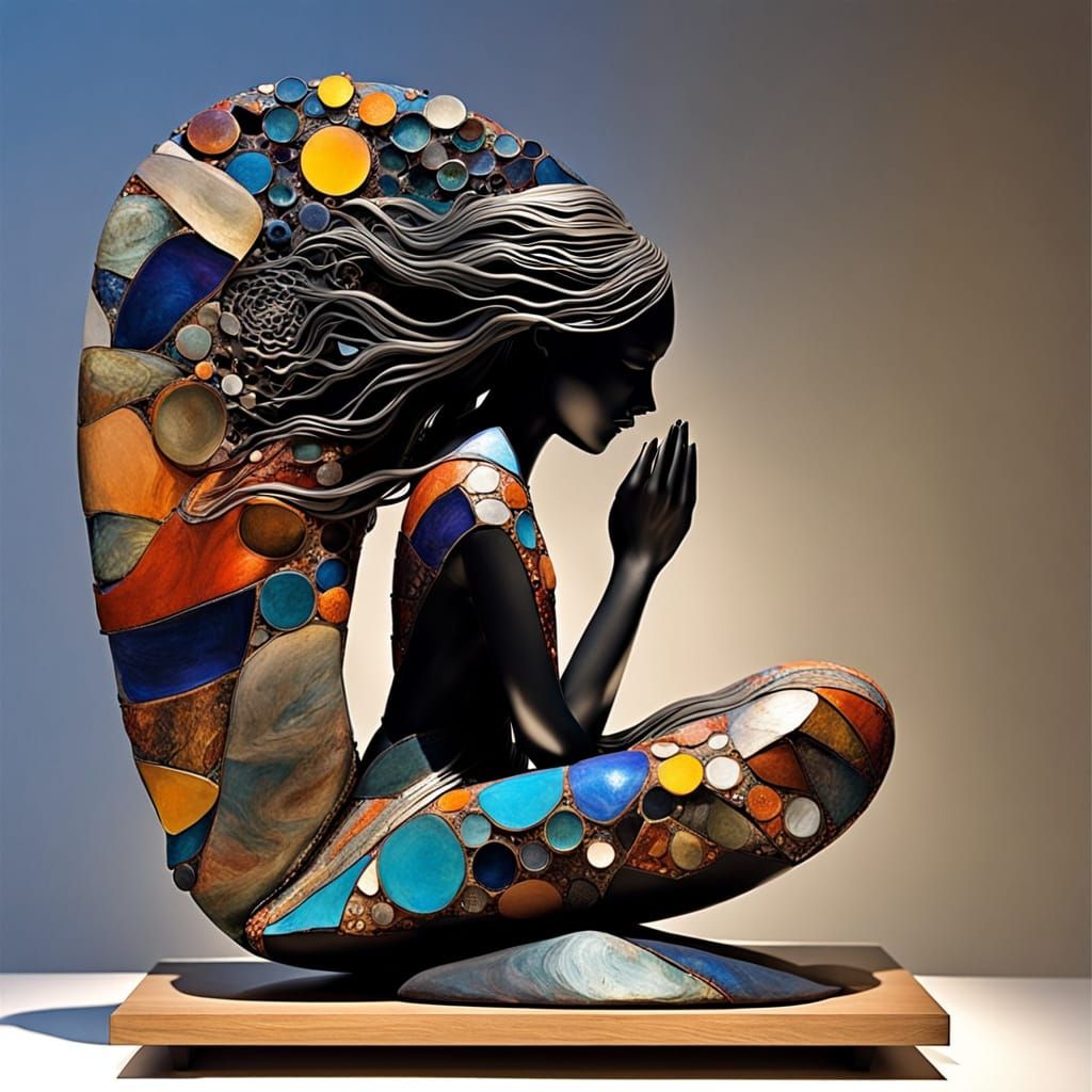 Surreal Fragmented Sculpture in Whimsical Bio-Art Style