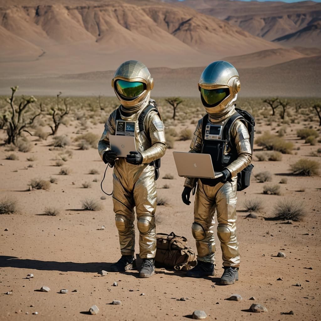 Reptilian Alien Teaching Desert People