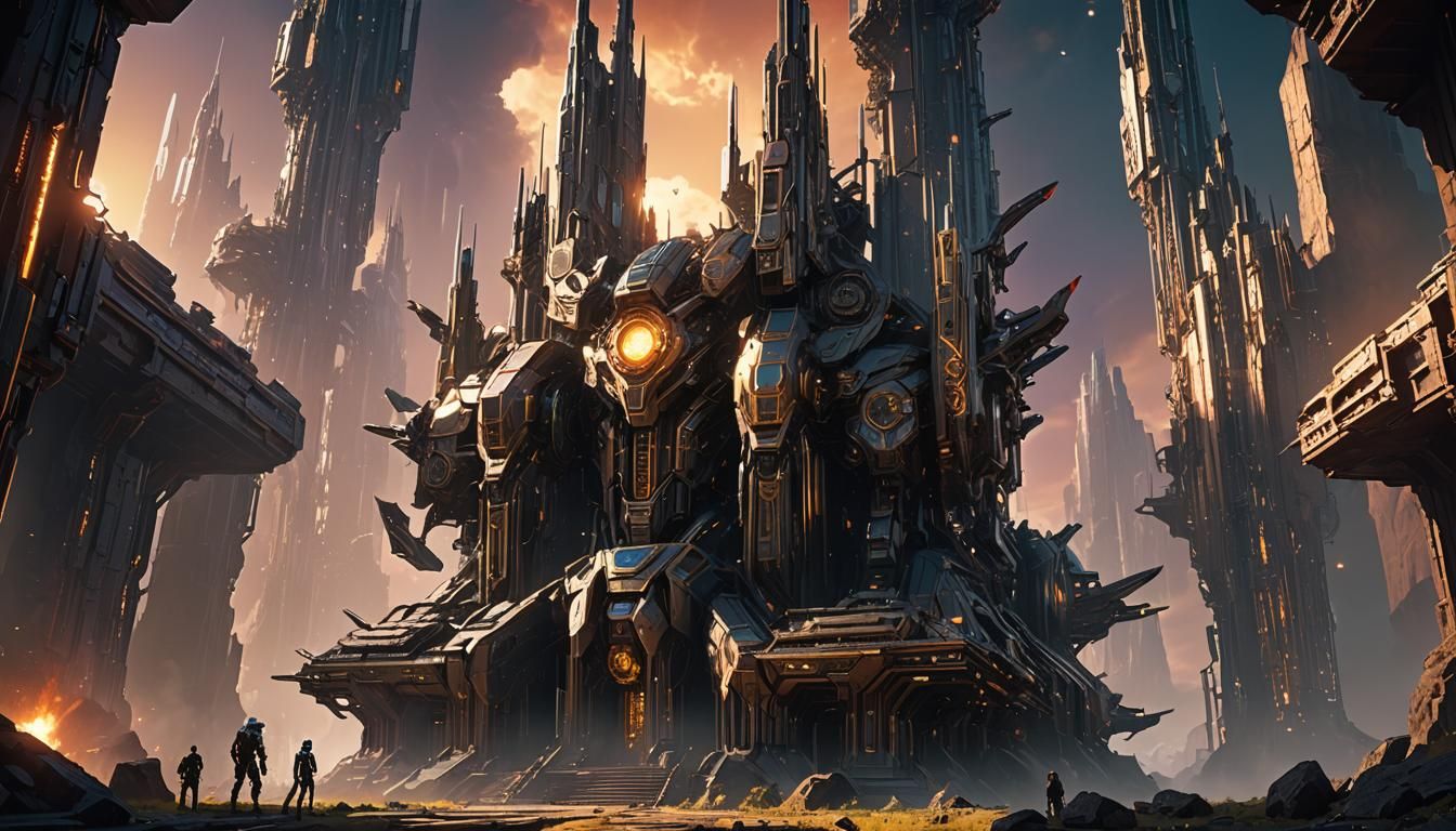Futuristic Asgard Castle: Epic Sci-Fi Concept Art