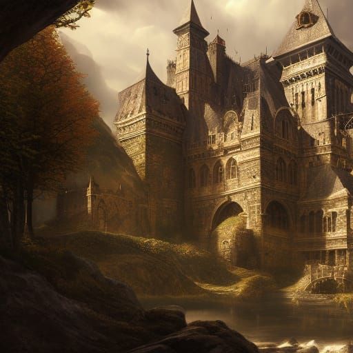 Medieval Knight Portrait in Baroque Style