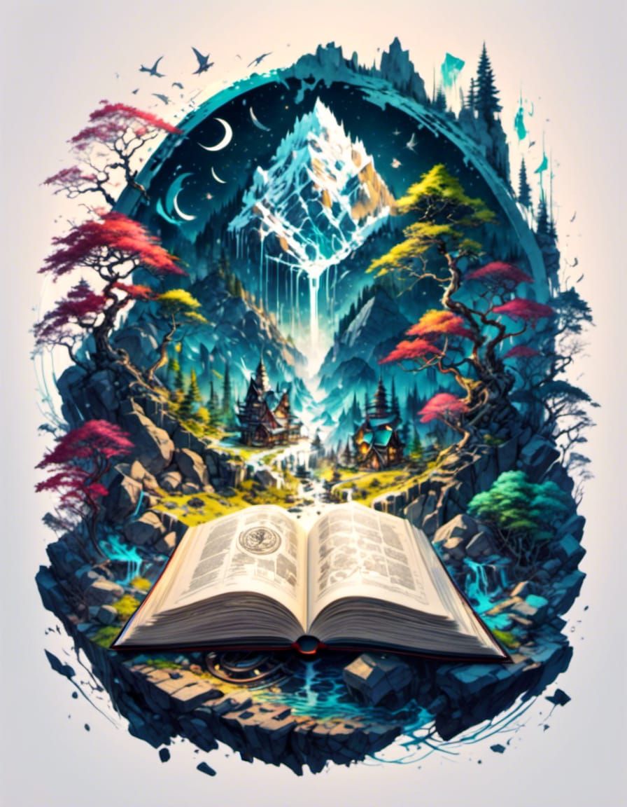 Cursed Magical Tome with Runes in Isometric Vector Art