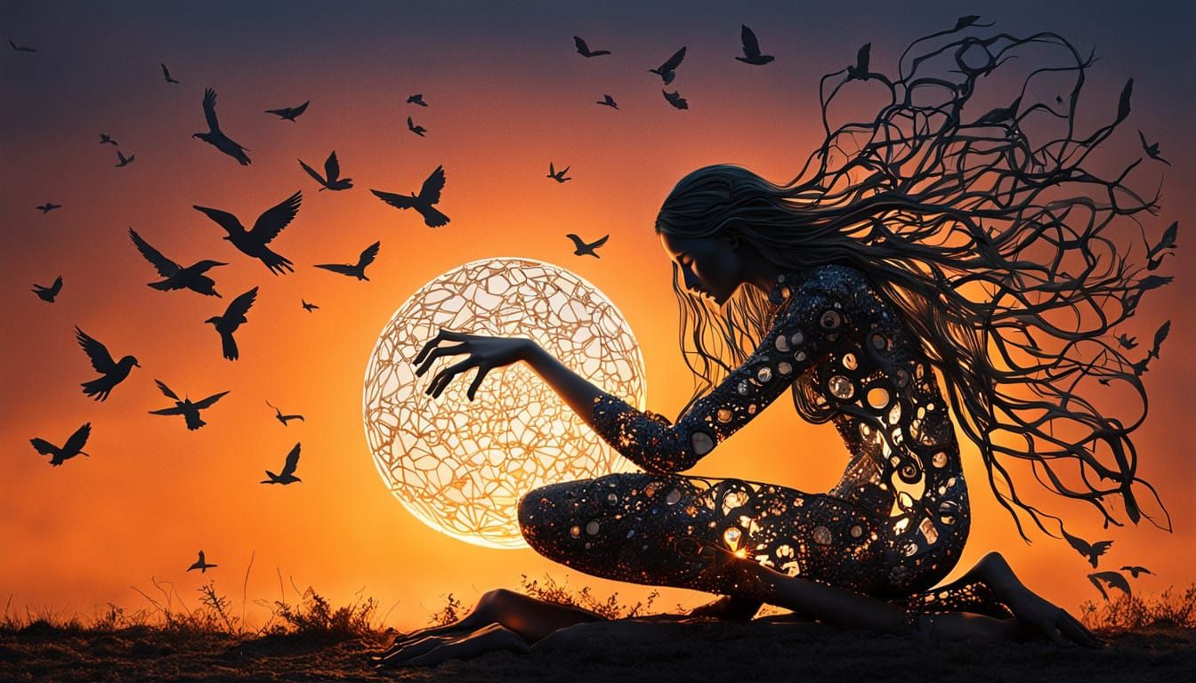 Surreal Collage Celebrating Self-Discovery and Resilience in...