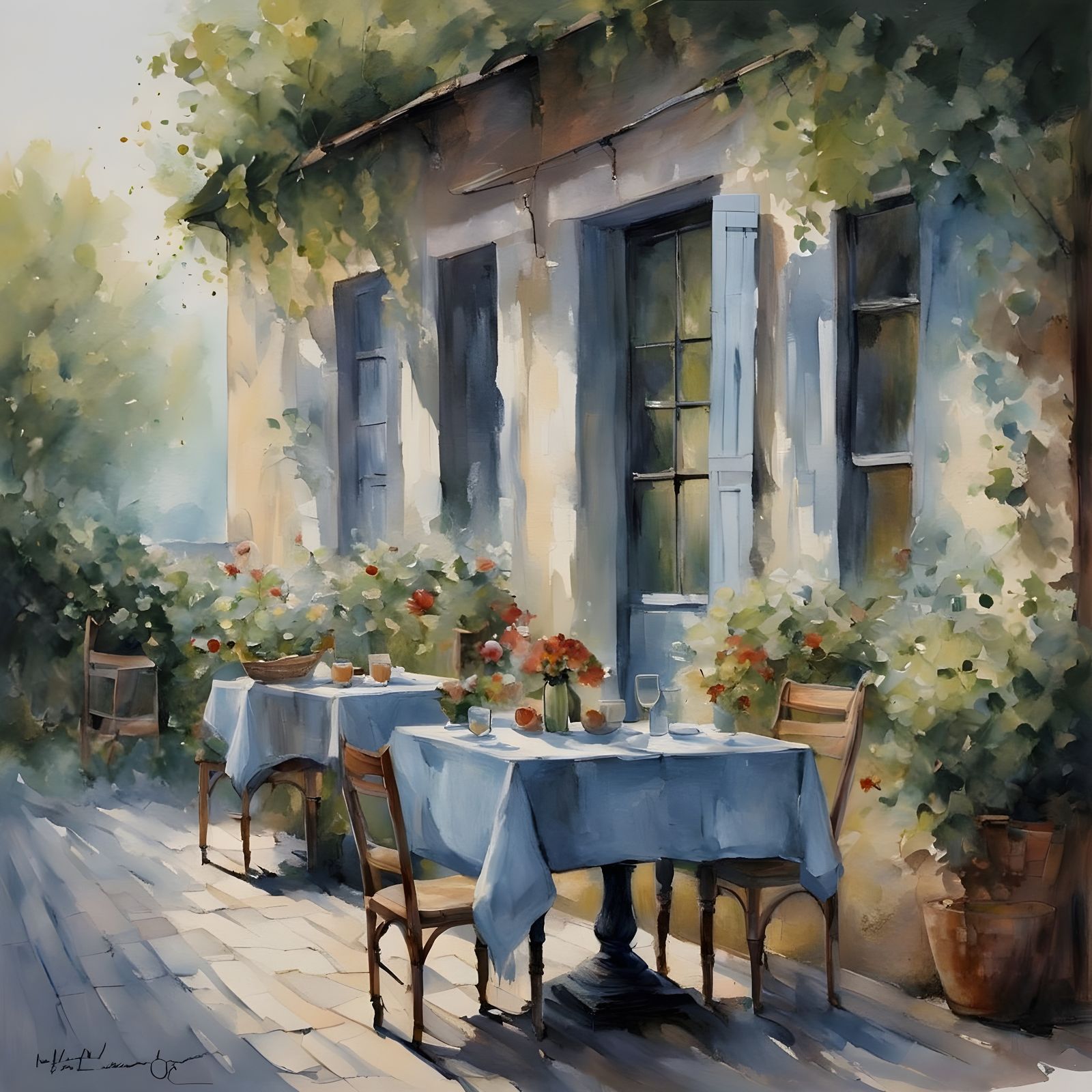 Cozy Bistro in a Small Town