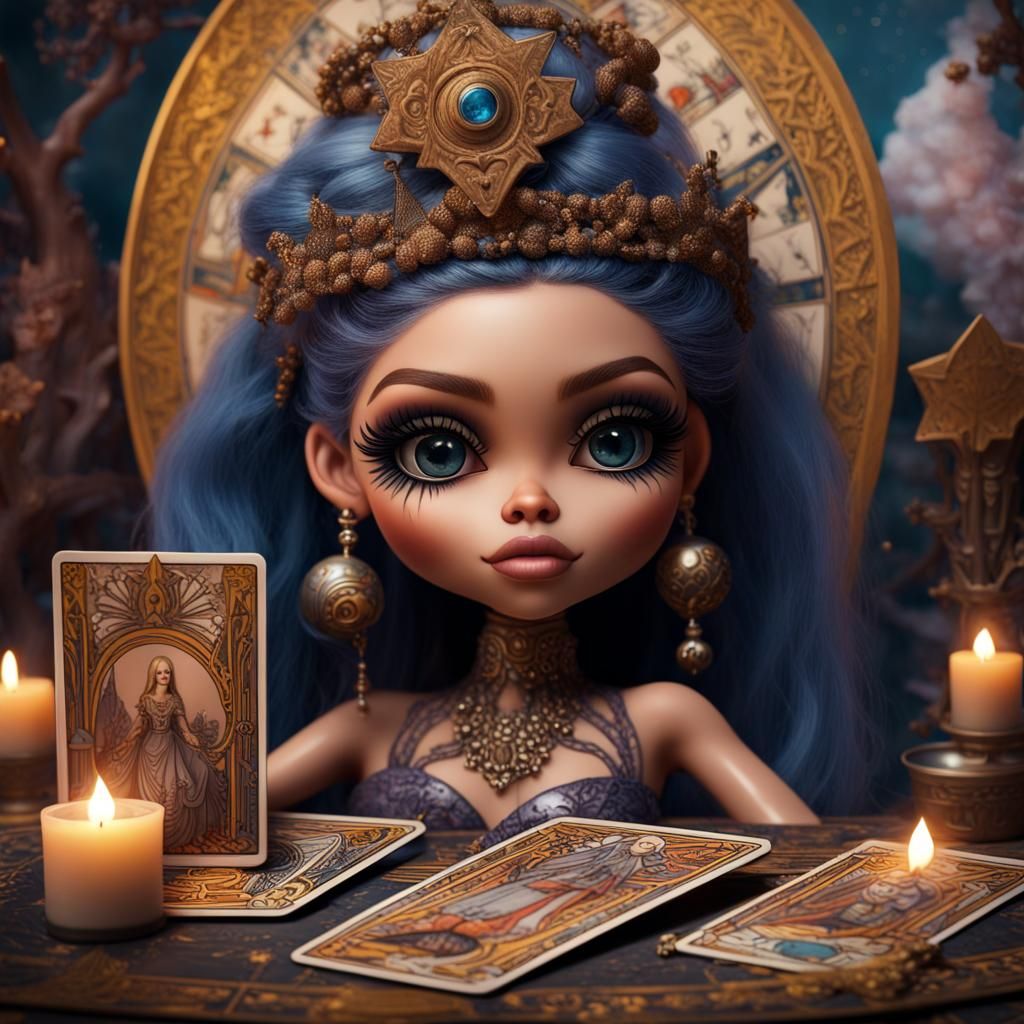 Hyperrealistic Bratz Dolls as The Star Tarot Card