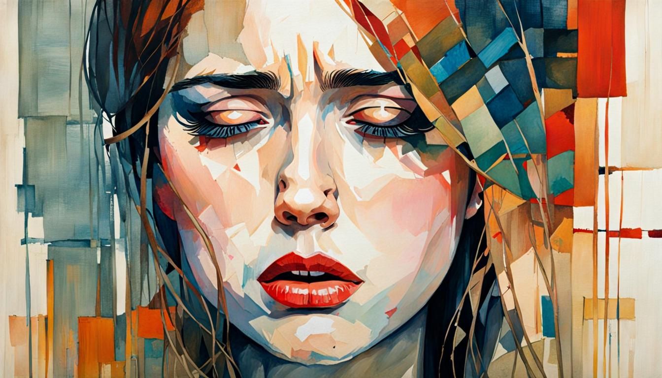 Sadness Happens: A Portrait of a Crying Woman