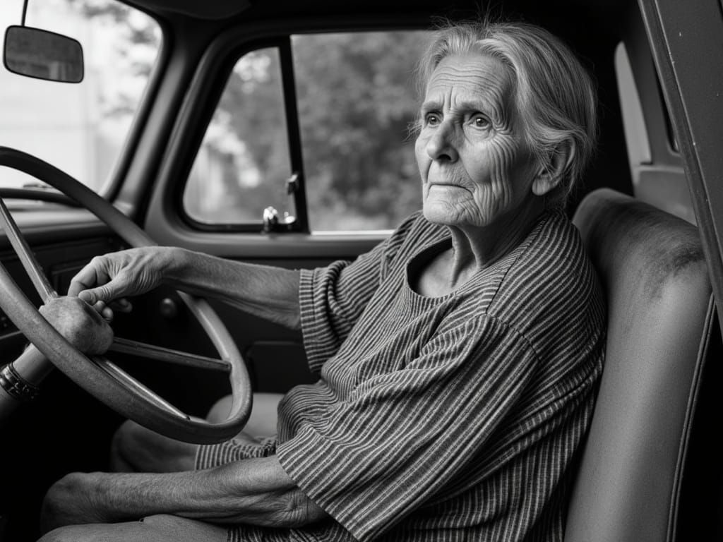 A Dust Bowl Mother Drives Home in Her 1934 Chevy Truck