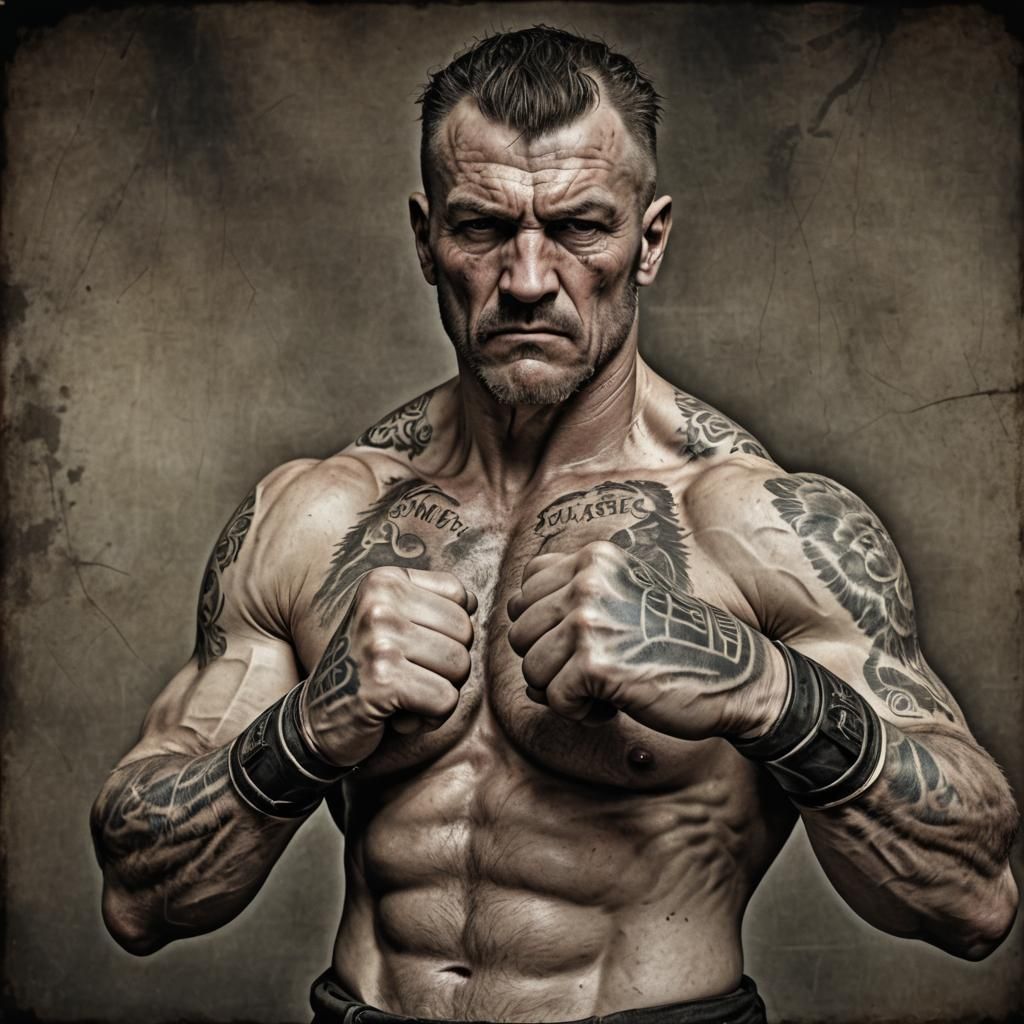 Victorian Bare Knuckle Fighter in Hyperrealism