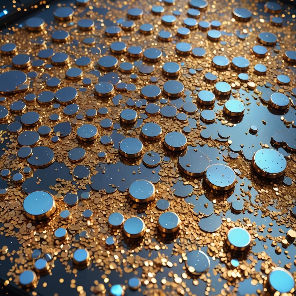 Sci-Fi Table Overflowing with Metallic Sprinkles