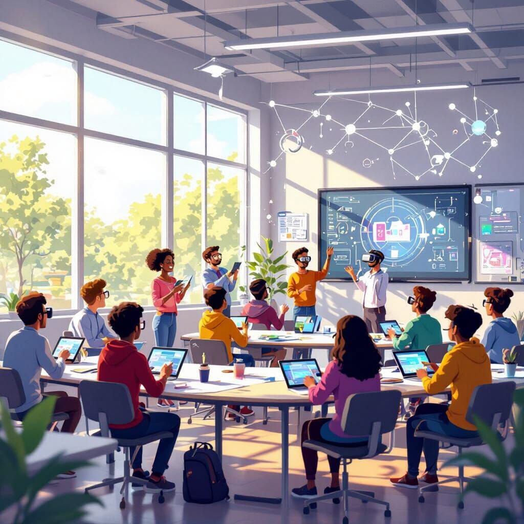 Modern Classroom Technology: Digital Illustration