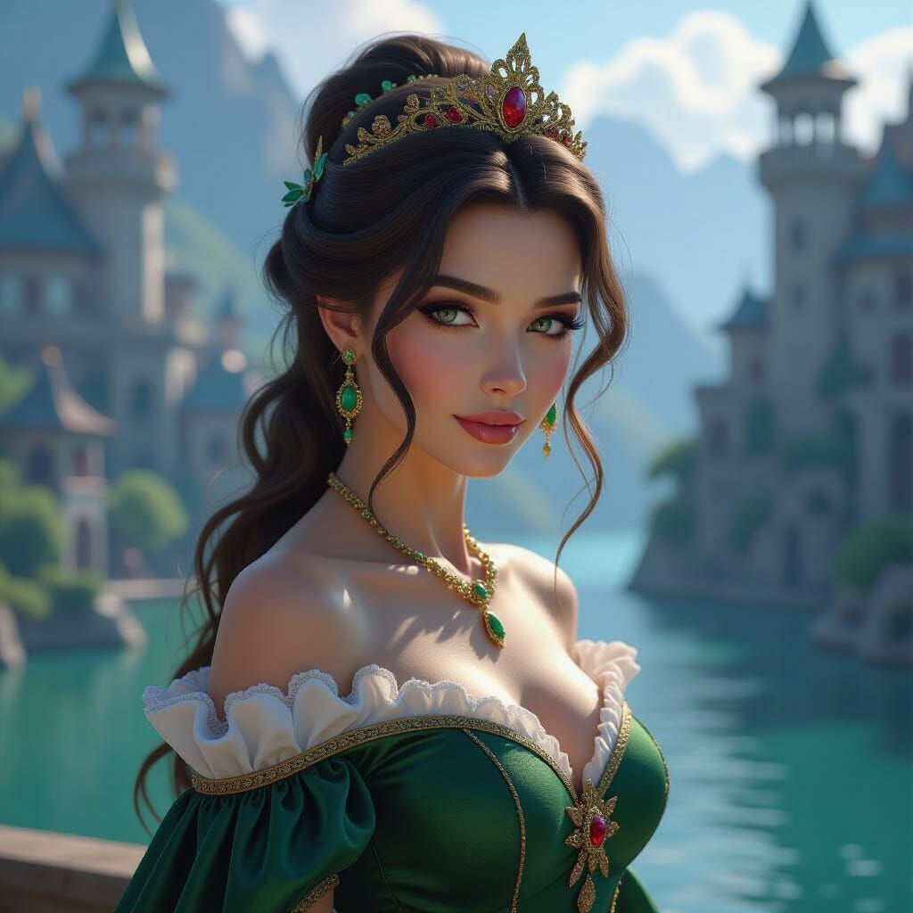 Academist Princess in Detailed Fantasy Art Style