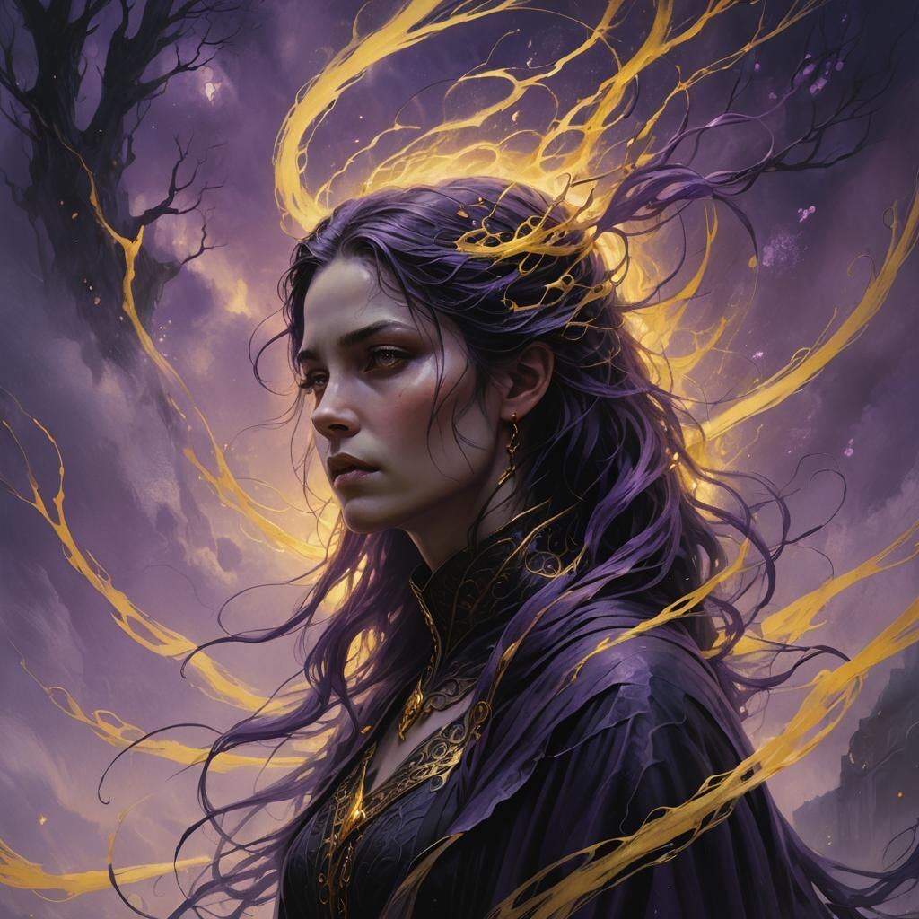 Mystical Soul in Gothic Twilight, Fantasy Art