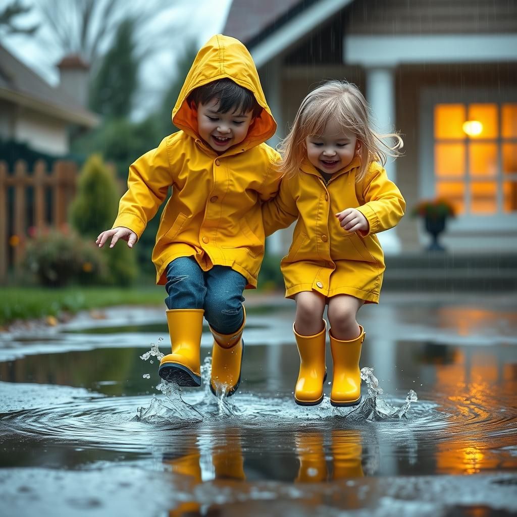 A two adorable playful  cute children a boy  with dark brown...
