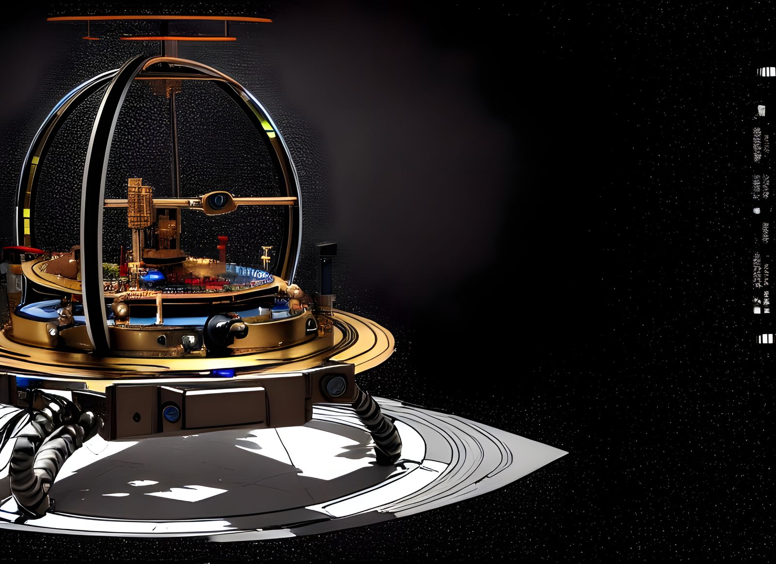 Futuristic Spectroscope with Advanced Beings, Hyperrealistic...