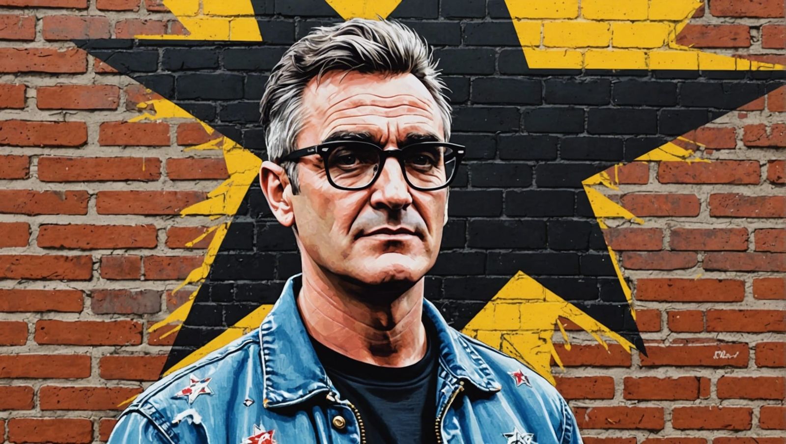 Morrissey in Manchester: Comic Book Art Style