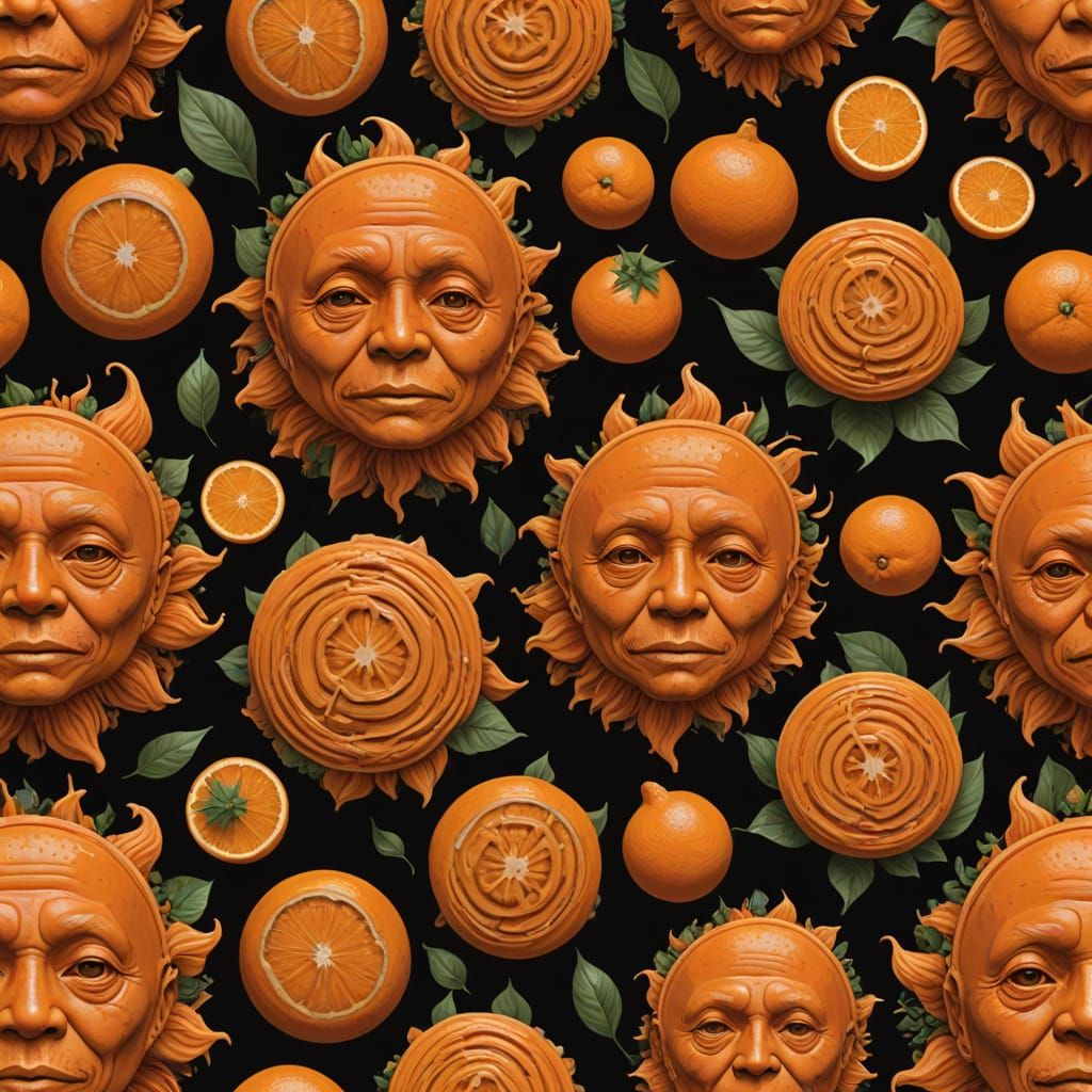 Orange Human Figure Generated by AI