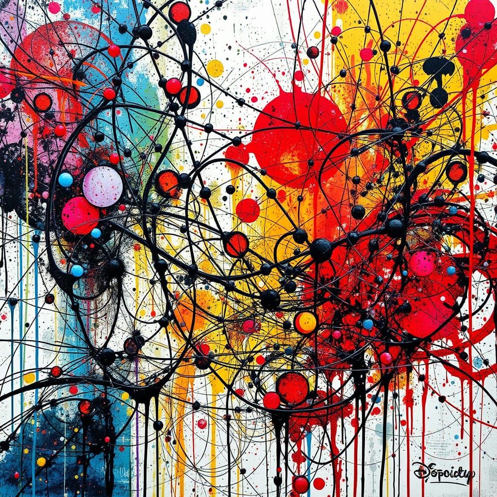 Intricate Graffiti Art in High Contrast Colors