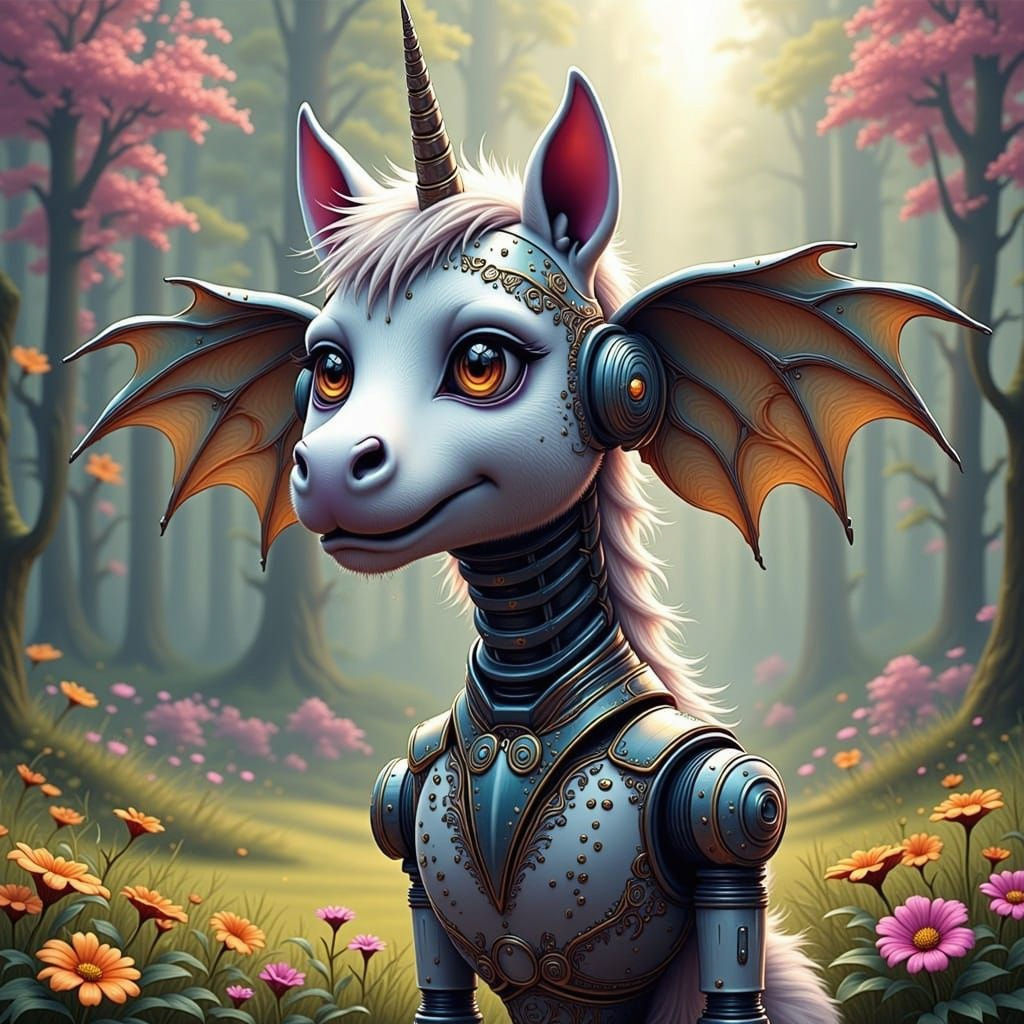 Majestic Unicorns in a Whimsical Landscape