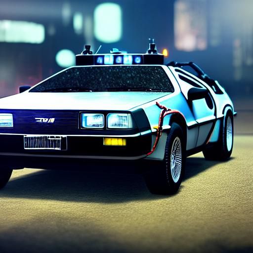 Back to the Future DeLorean Concept Art