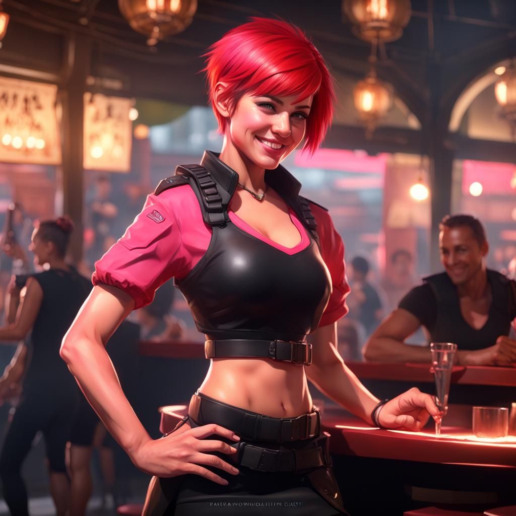 Female Soldiers Dancing: Hyperdetailed Concept Art