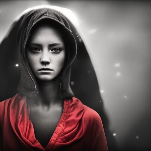 Beautiful Ninja Warrior Portrait with Volumetric Lighting