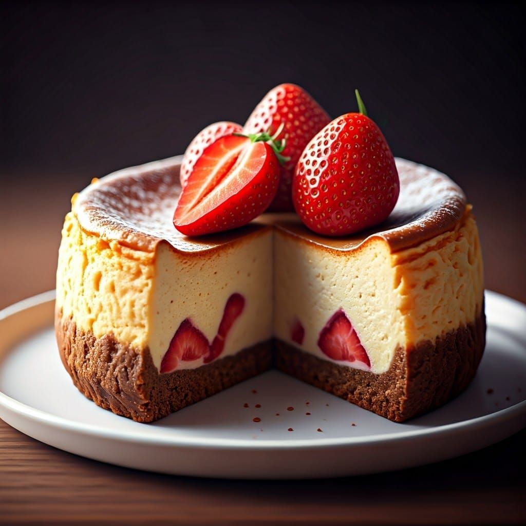 Hyperrealistic Cheesecake in Pastel Hues