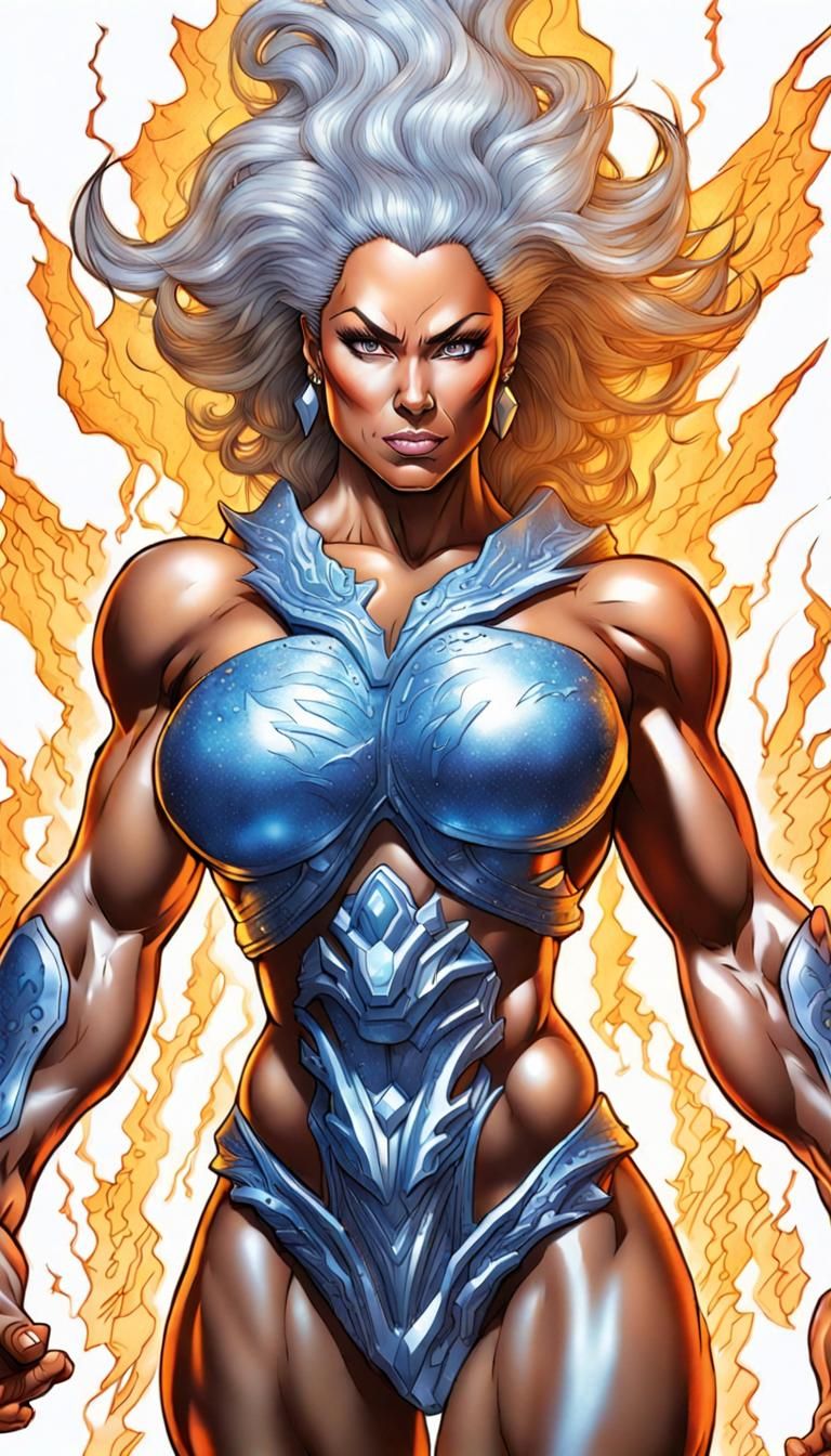 Elemental Thunder Queen Portrait in Digital Art