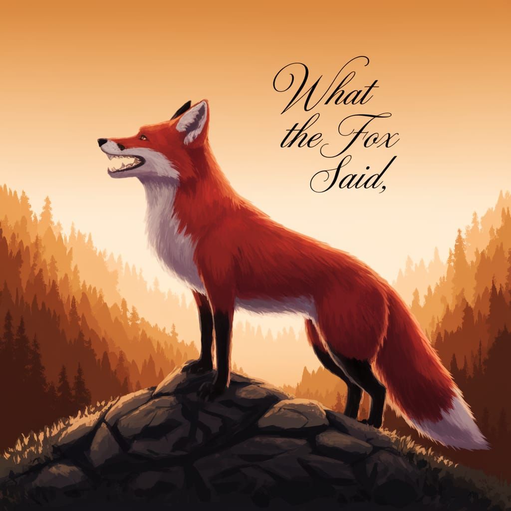 Golden Fox Speaks in Sunset Glory