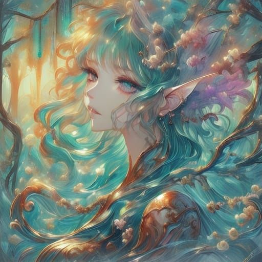 Ethereal Fantasy Art in Vibrant Oil Painting Style