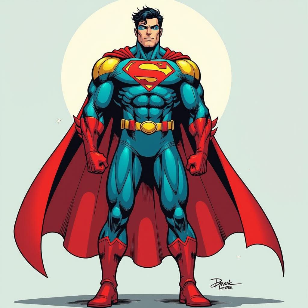 Invincible Superhero in Comic Book Art Style