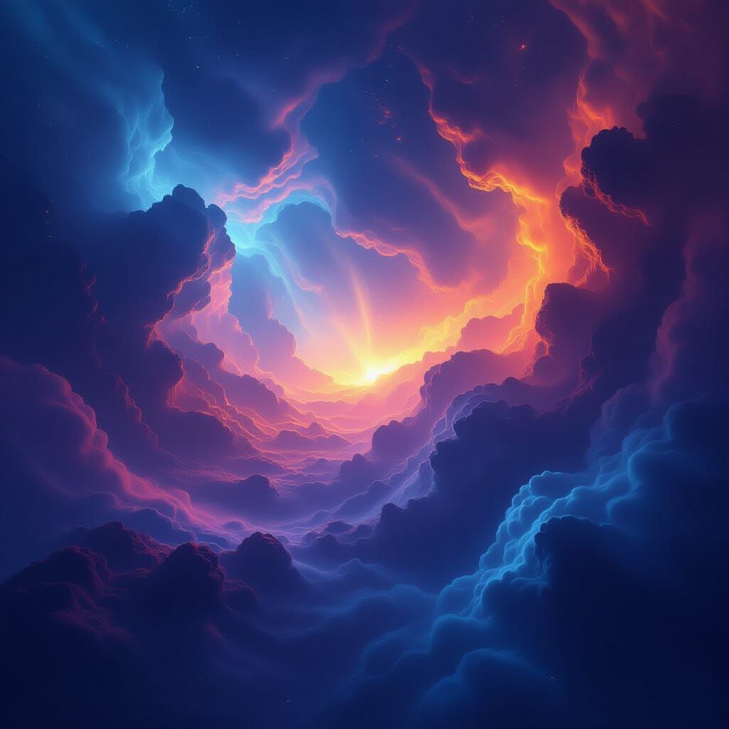 Surreal Cosmic Dreamscape with Impossible Structures