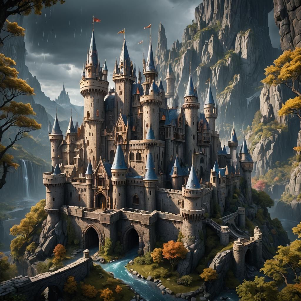 Fantastical Castle Concept Art in Deep Color