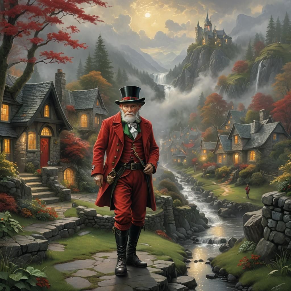 Ethereal Leprechaun Matte Painting in Fantasy Style