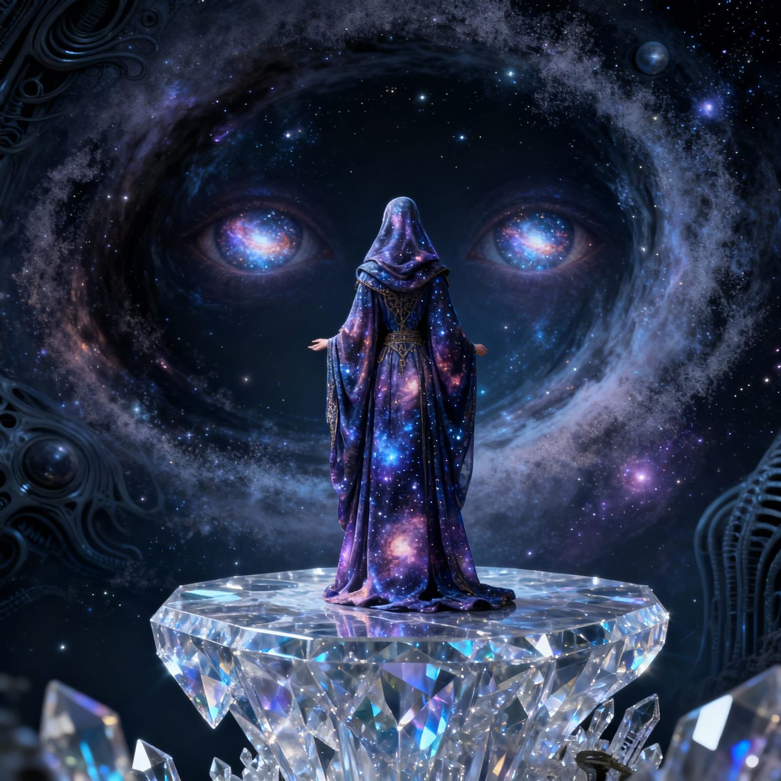 Oracle of Starlight Gazes into Cosmic Vortex