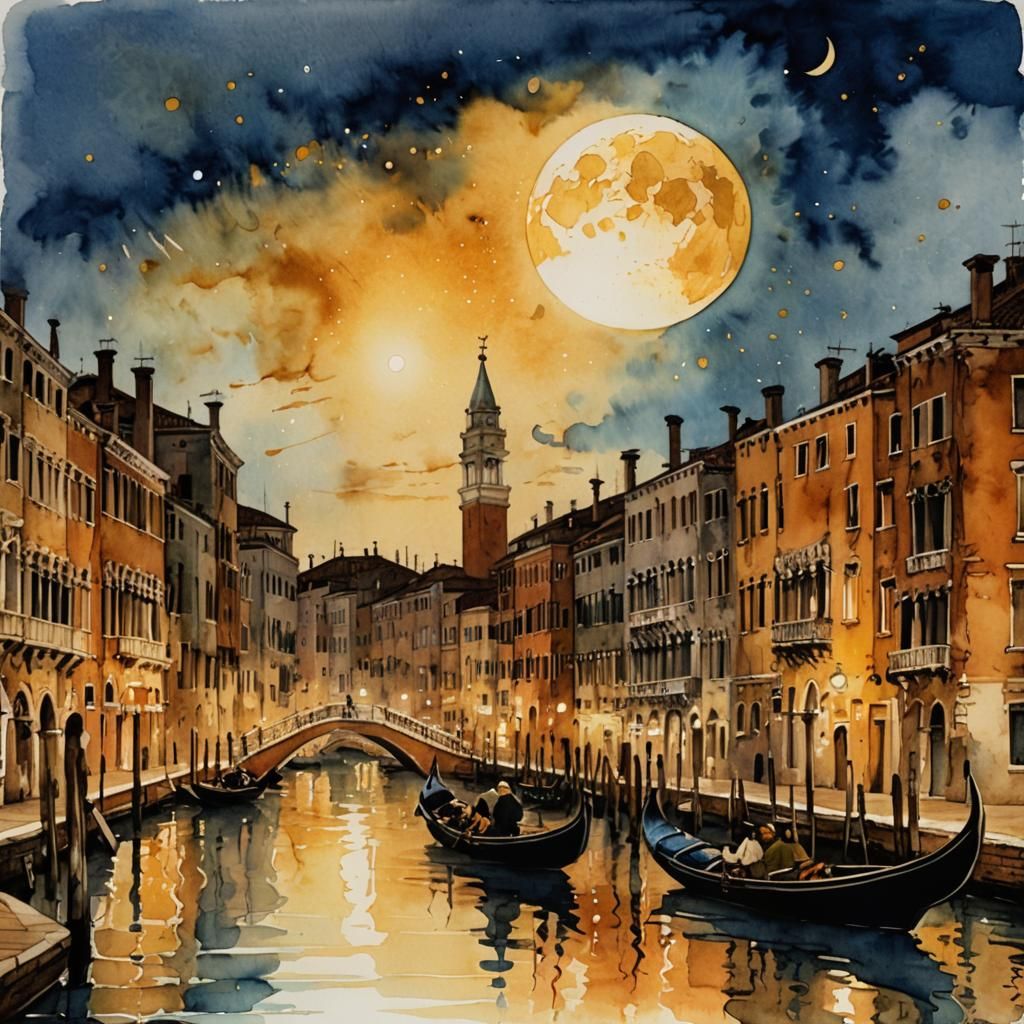 Venice at night