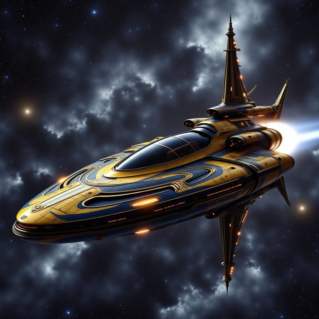 Cosmic Odyssey in Epic Sci-Fi Style