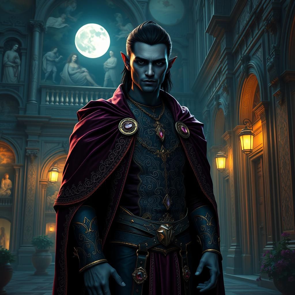 Drow in Renaissance Italy with Baroque Architecture