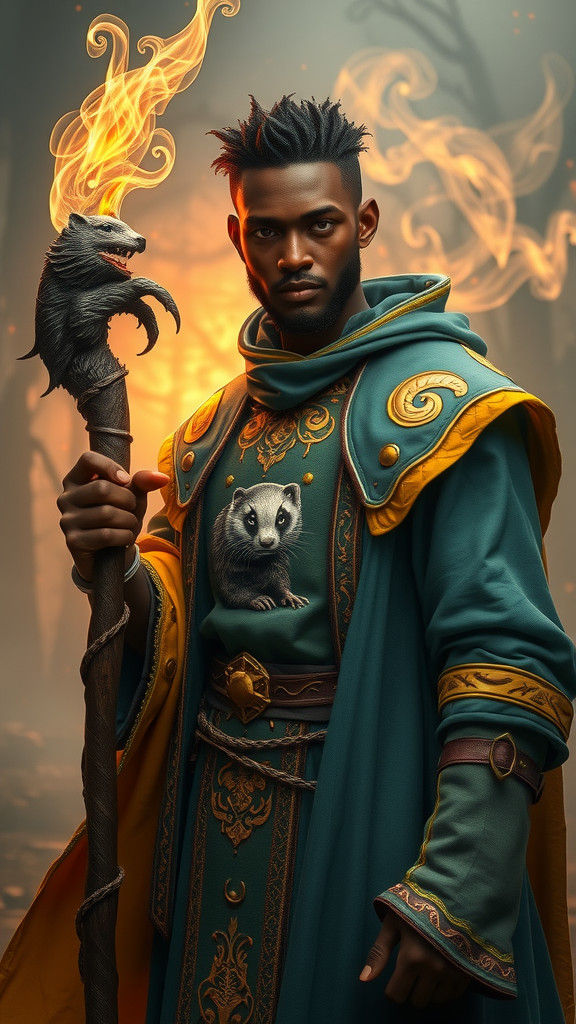 Mystical Dark Elf Mage in Dreamy High-Fantasy Style