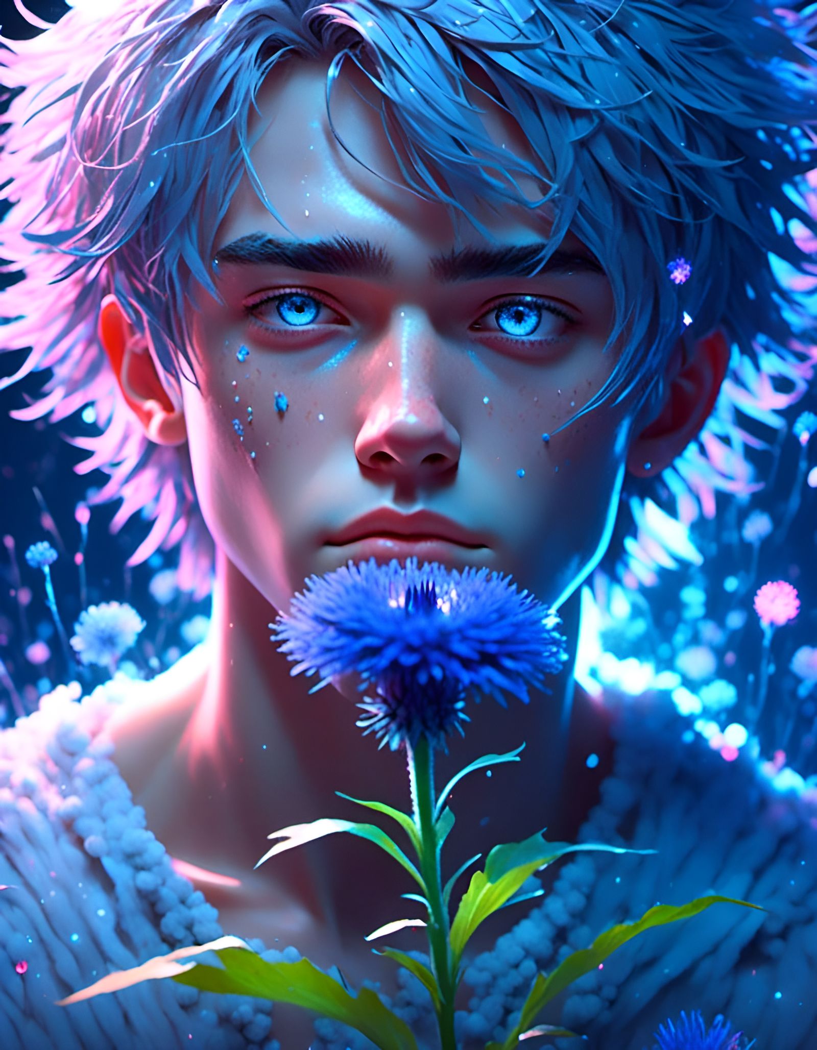 The shine of cornflower blue eyes 1 💙