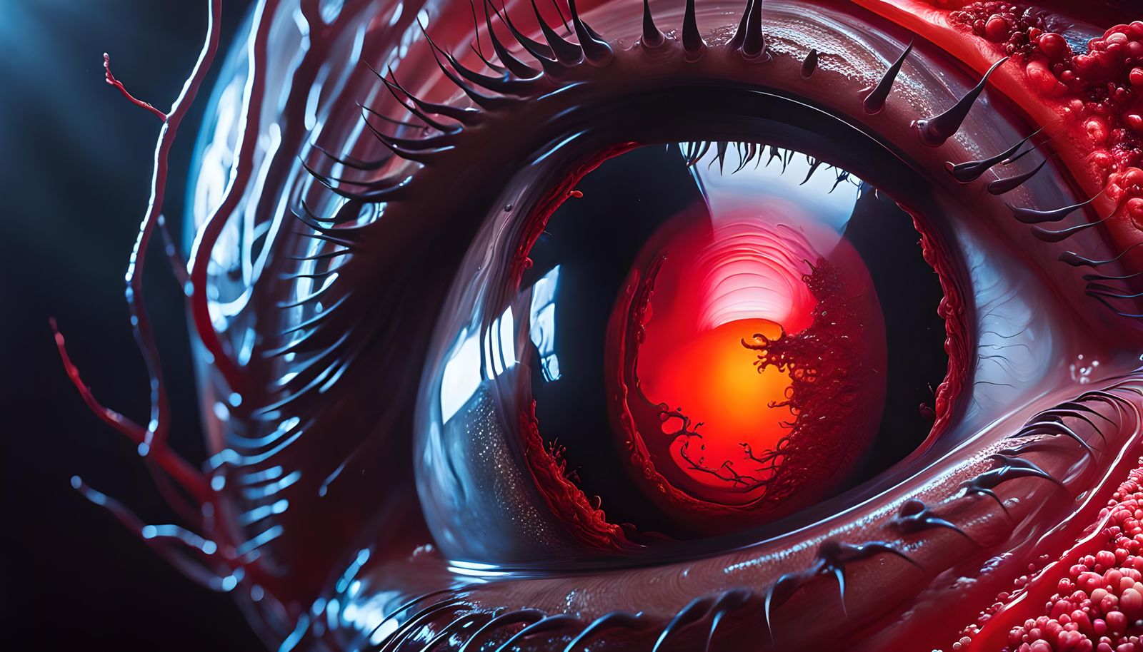 Grotesque Alien Embryo in Hyperrealistic Oil Painting Style