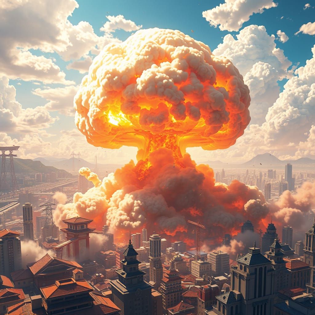 Cataclysmic Blast Engulfs Japanese Metropolis in Anime-Inspi...