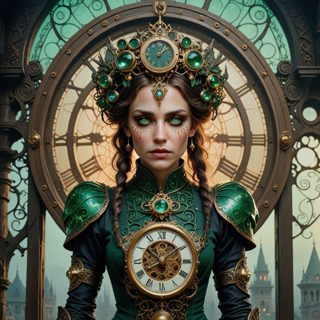 Skeletal Elf Dancer on Bone Clock Tower