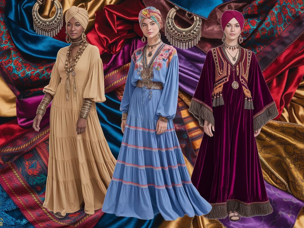 Enchanting Gypsy Bohemian Fashion Collage