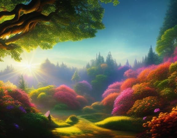 Woman in a Mycelium Network Forest, Anime Key Visual