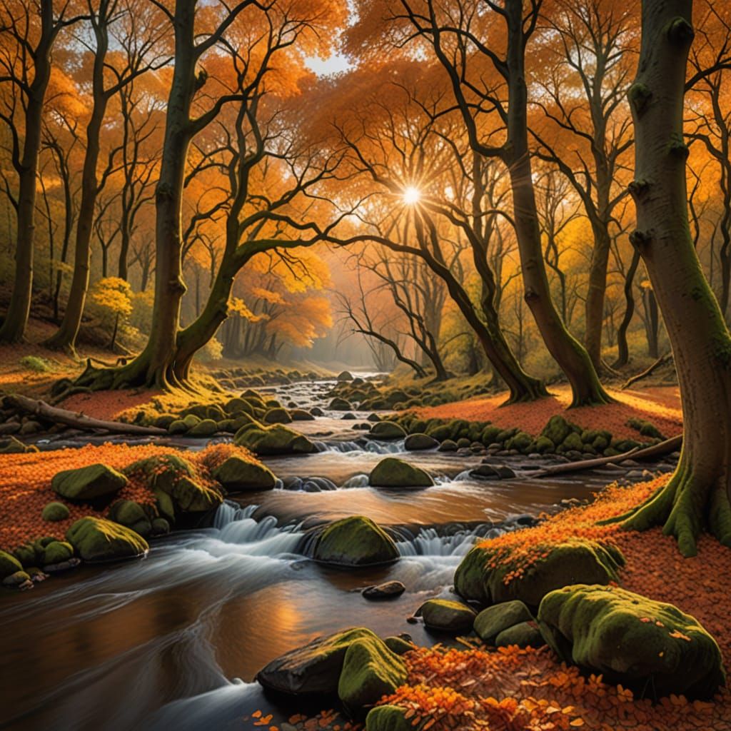 A beautiful forest in autumn