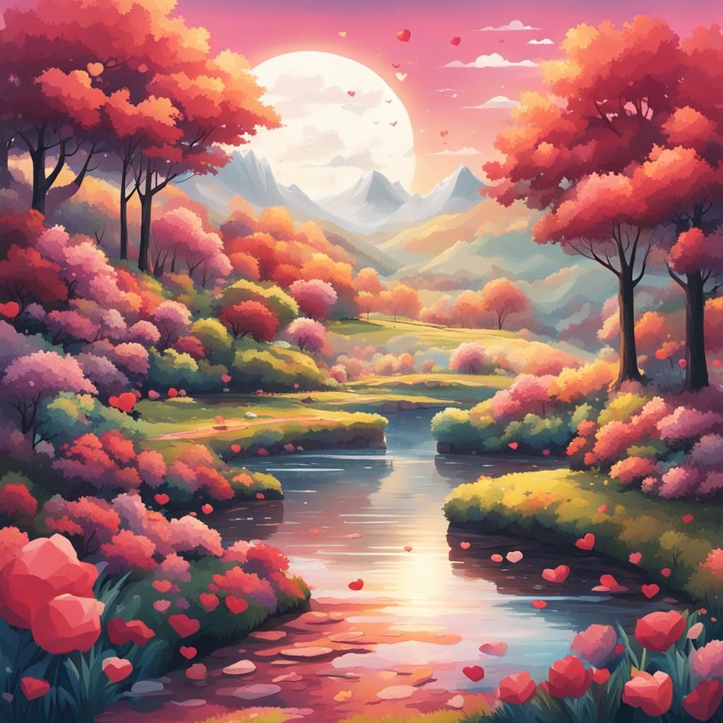 AI Generated Beautiful Scene of Love