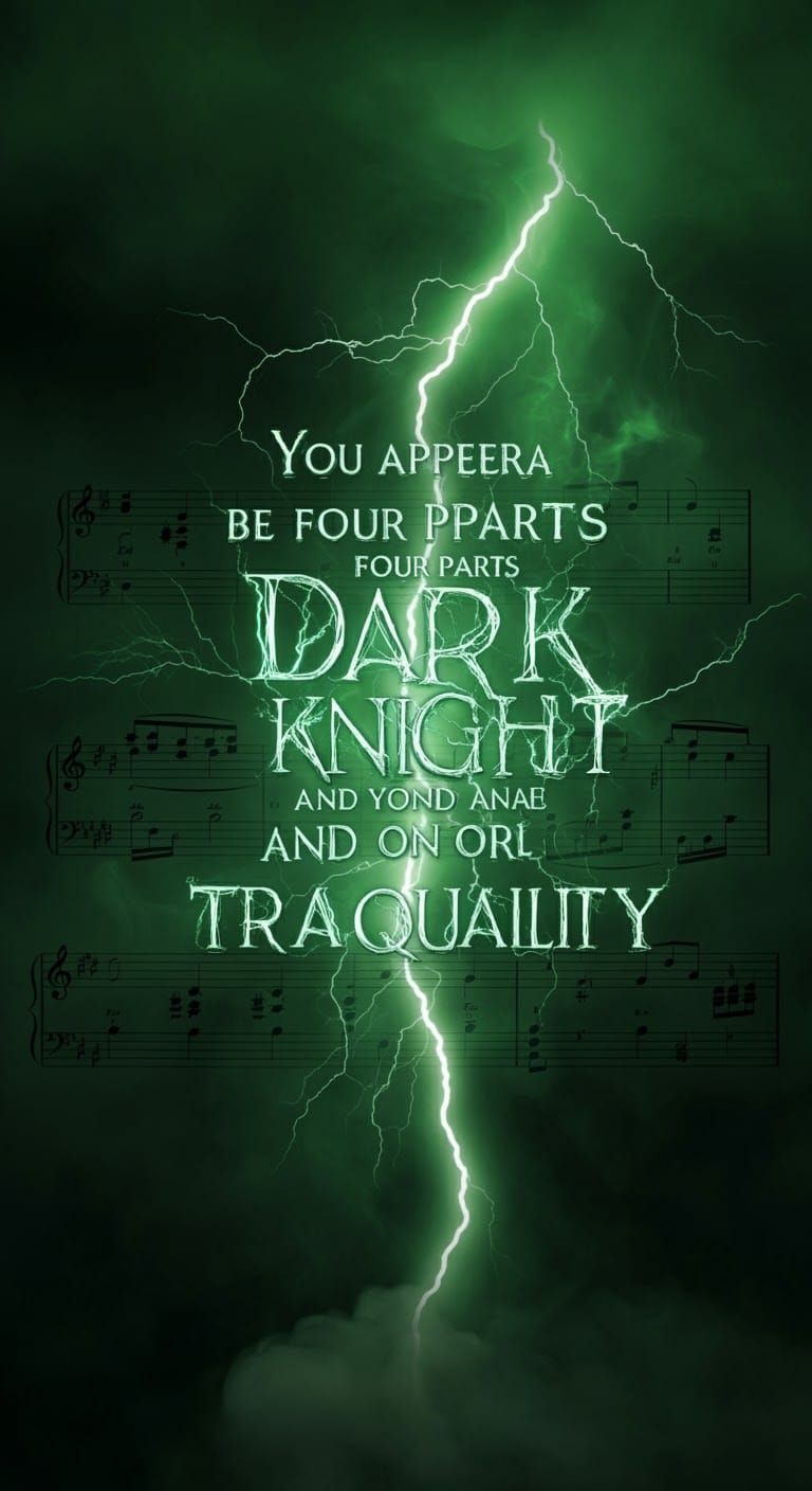 Electric Music Notes with Green Lightning Wallpaper