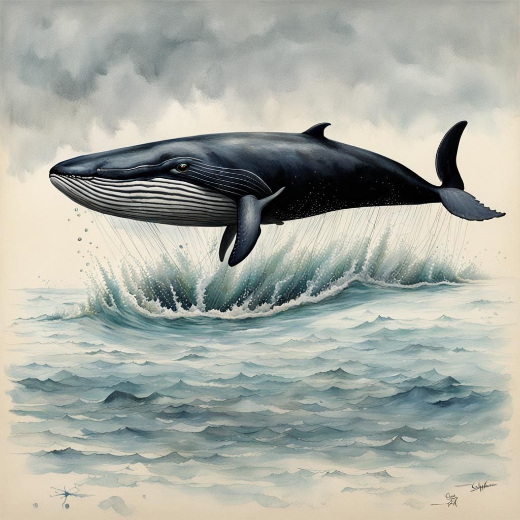 Abstract Sperm Whale Generated by AI