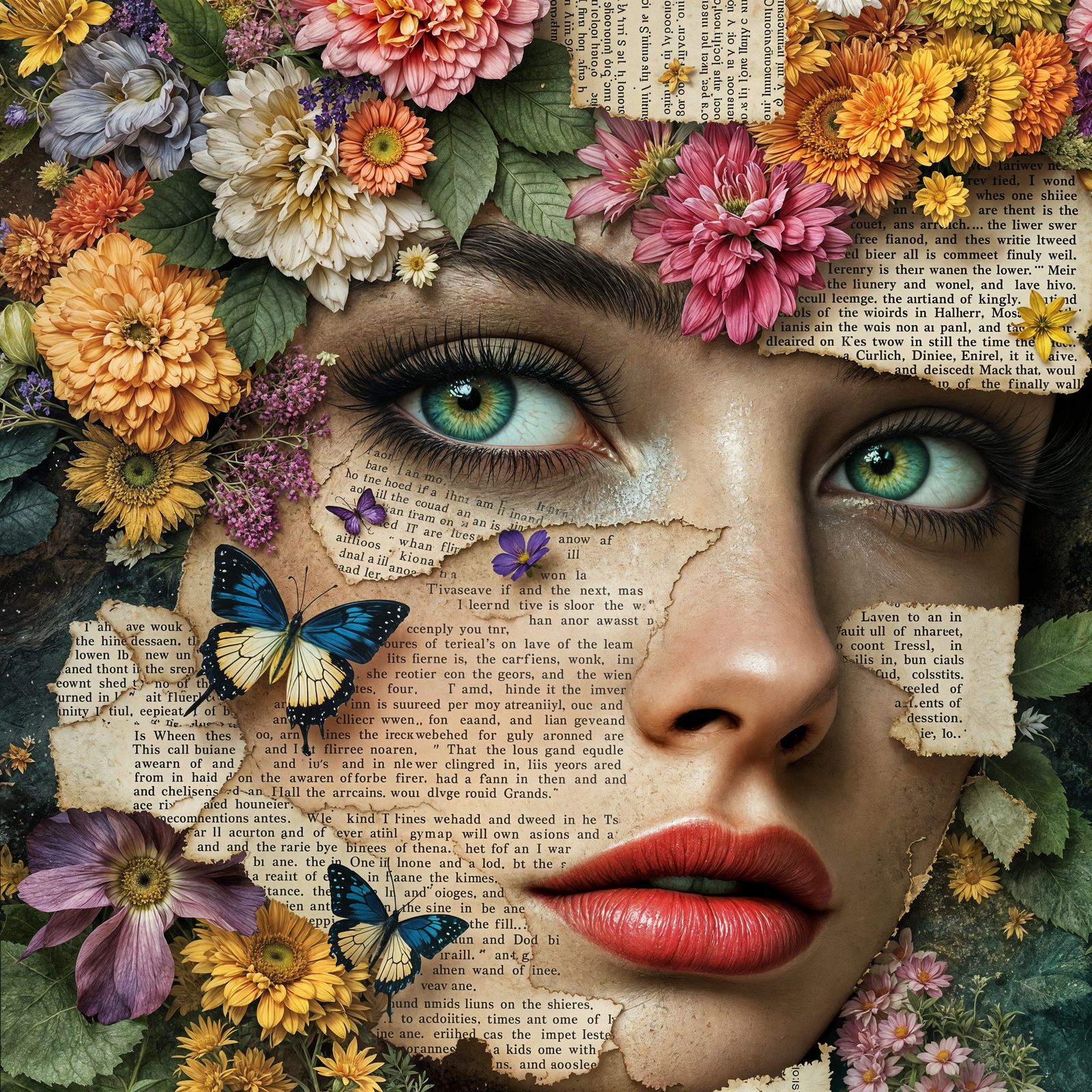 A Floral Muse in Whimsical Harmony