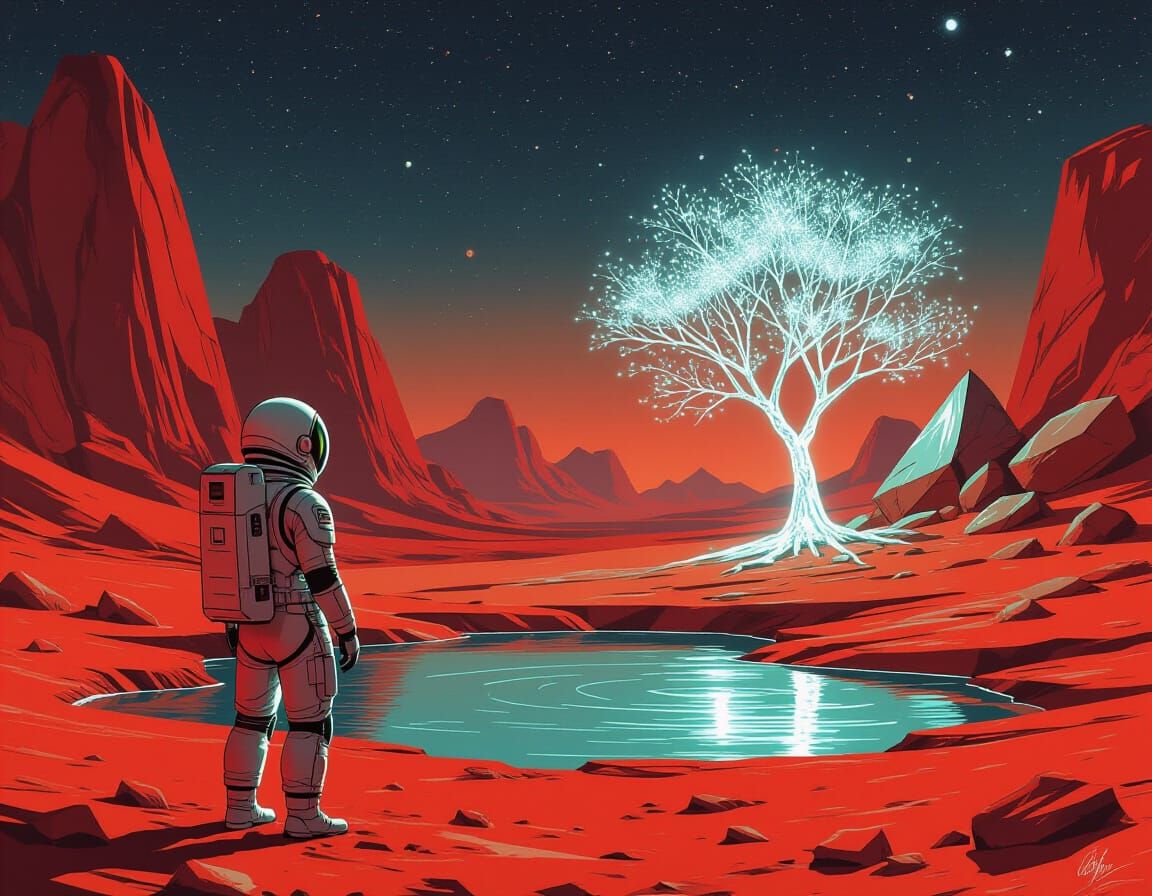 Astronaut discovers a hidden oasis